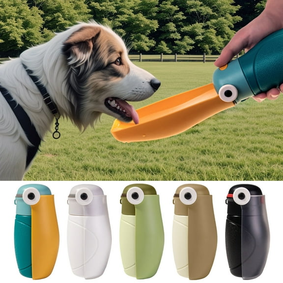 BULLPAW Portable Dog Water Bottle Leak Proof Foldable Pet Water Dispenser with Bowl Outdoor Travel Drink Cup for Hiking Walking