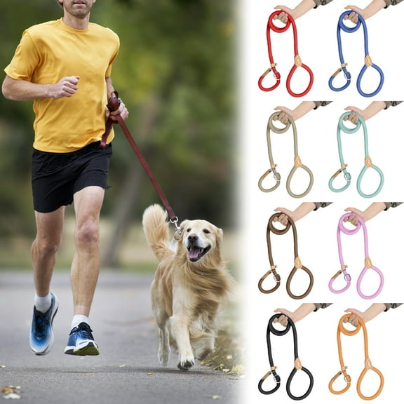 BULLPAW Slip Leads for Dogs Heavy Duty Nylon Rope Slip Leash for Large Medium Dogs No Pull Training Leash for Walking Control