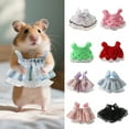 thumbnail image 1 of BULLPAW Small Pet Dress Mini Knitted Ferret Clothes Handmade Hamster Princess Skirt for Rabbit Guinea Pig Squirrels Chinchilla, 1 of 7