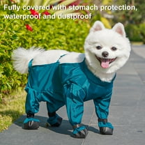 BULLPAW Waterproof Dog Rain Boots Pet Suspender Boots Belly Paw Protector for Small Medium Puppy Rain Snow Pants Dog Leggings for Outdoor Walking