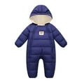thumbnail image 1 of BULLPIANO 0-12 Months Baby Boys Girls Snowsuit Romper Puffer Jacket Infant Fleece Thick Warm Jumpsuit Outwear, 1 of 5