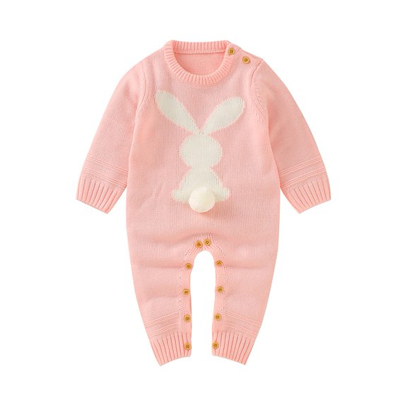 BULLPIANO 0-24M Baby Boy Girl Knitted Romper Outfits Infant Sweater Long Sleeve Jumpsuit Overalls One-piece Bodysuit Outerwear