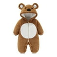 thumbnail image 1 of BULLPIANO 0-2T Boys Girls Winter Snowsuit Jumpsuit Toddler Baby Fleece Thick Warm Rompers Cartoon Bodysuits Outwear, 1 of 3