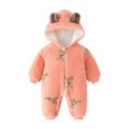 thumbnail image 1 of BULLPIANO 0-2T Newborn Baby Girls Boys Warmer Snowsuit Fleece Hooded Romper Jumpsuit Toddler Thicken Winter Bodysuits Coat, 1 of 2