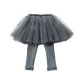 thumbnail image 1 of BULLPIANO 0-5T Little Girls Footless Leggings with Lace Ruffle Tutu Skirt Tights, 1 of 8