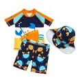 thumbnail image 1 of BULLPIANO 1-6Y Boys Swimsuit Three Piece Rash Guard Swim Trunks Sets Kid Shorts Swimsuit UPF 50+ Sun Protection Bathing Suits, 1 of 9