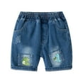 thumbnail image 1 of BULLPIANO 1-6Y Toddler Boys Girls Jean Short Kids Baby Denim Shorts Elastic Waist Fashion Short, 1 of 4
