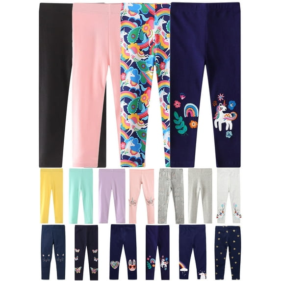 BULLPIANO 1-7T Girls Leggings Footless Cotton Tight Skinny Leggings Kids Classic Trousers Legging