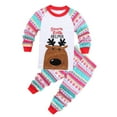 thumbnail image 1 of BULLPIANO 1-7T Toddler Baby Boys Girls 2 Piece Pajama Set Crewneck Long Sleeve Pajamas T-Shirt Pants Cute Xmas Sleepwear, Size 7Y, 1 of 3