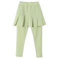 thumbnail image 1 of BULLPIANO 2-10 Years Little Girls Leggings Pants with Tutu Skirts Kids Culottes Footless Tights, 1 of 5