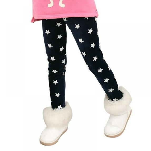 BULLPIANO 3-10T Girl Footless Tights Leggings Little and Big Girl Winter Thick Warm Skinny Legging Fleece Lined Stretchy Pants