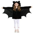 thumbnail image 1 of BULLPIANO 3-10Y Kids Halloween Jumpsuit Bat Costume, Boys Girls Holiday Party Dress-Up Clothes Hooded Cloak Suit, 1 of 4