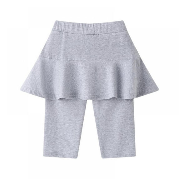 BULLPIANO 3-11T Girls Leggings Pants with Tutu Skirts Skinny Kids Culottes Footless Tights Knee-Length