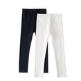 thumbnail image 1 of BULLPIANO 3-12T Toddler Girls Leggings Cotton Basic Solid Color Tights Footless Tights Fitting Stretch Pants, 2 Pack, 1 of 8