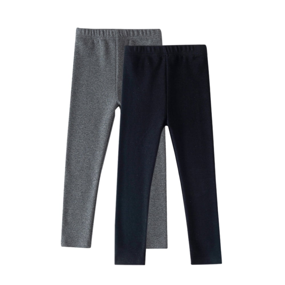 Kiench Girls' 3-Pack Modal Leggings – High Waist, Full Length, Footless Tights In Solid Colors