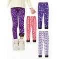 thumbnail image 1 of BULLPIANO 3-13T Girls Footless Leggings Printing Warm Thick Fleece Lined Leggings, 1 of 8