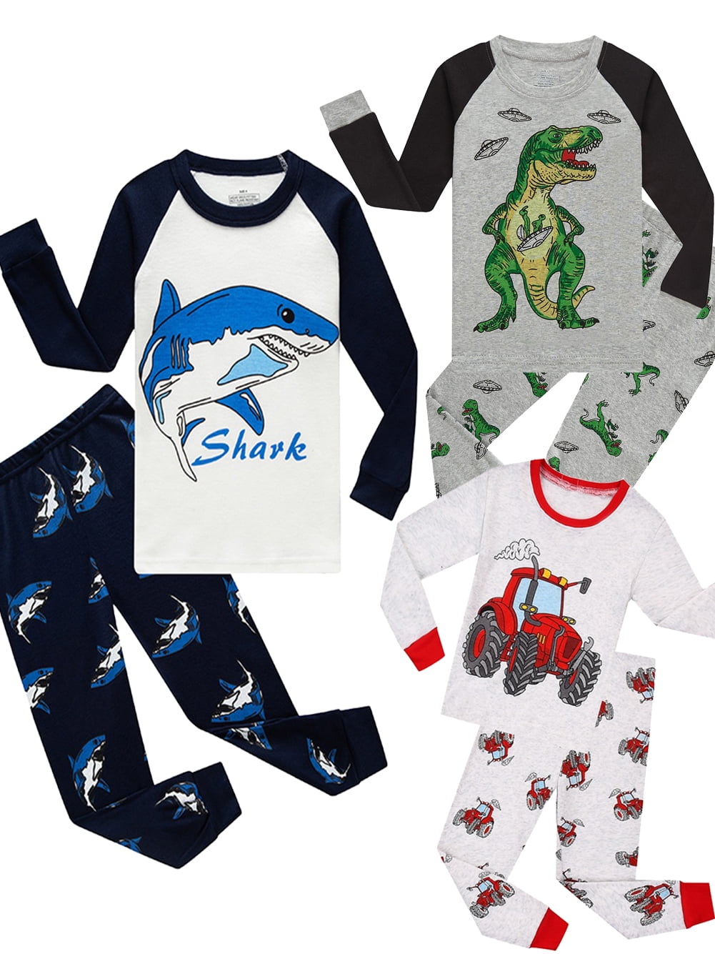 BULLPIANO 3-13T Kids Boys Pajamas Kids Clothes Toddler Pjs Sets Long Sleeve Sleepwear Pants Loungewear Sets