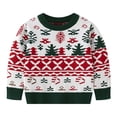 thumbnail image 1 of BULLPIANO 3-7 Years Toddler Girls Boys Christmas Ugly Sweater Knitted Pullover Sweater Tops Kids Christmas Sweatshirt, 1 of 4