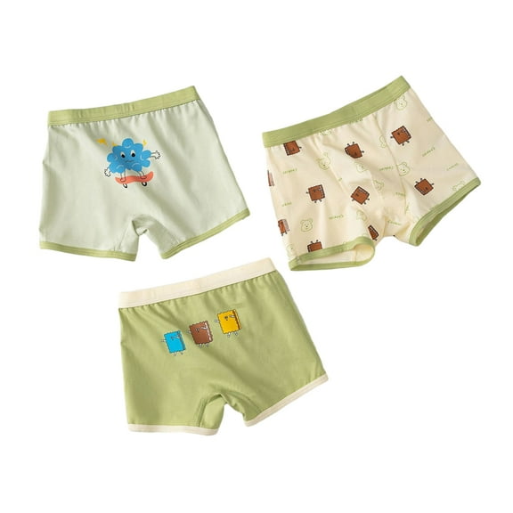 BULLPIANO 3 Pack Boys Underwear Brief Toddler Boxer Briefs Cotton Underwear Boxers, 3-11 Years