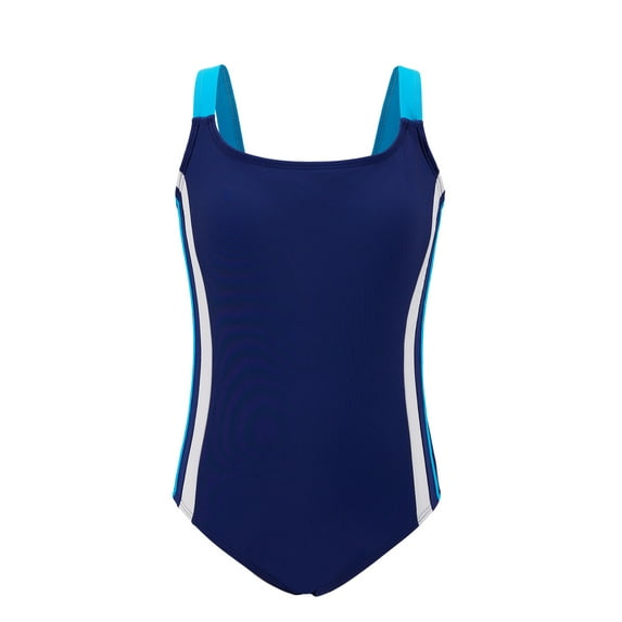 BULLPIANO 7-13 Years Girls Swimsuit Sport Athletic One Piece Swimsuit Tie Dye Bathing Suit Quick Dry Beach Swimwear