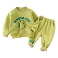 thumbnail image 1 of BULLPIANO Baby Boy Girl Fall Winter Outfits Sweatshirt Pullover Tops Elastic Waist Pants Joggers Casual Fall Outfit, 1 of 9