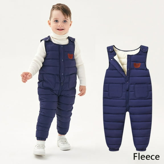 BULLPIANO Baby Boys Girls Snow Bib Overalls Snowsuit Toddler Lightweight Winter Warm Lightweight Down Jumpsuit