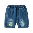 thumbnail image 1 of BULLPIANO Baby Boys Shorts Denim Shorts For Baby Boys Elastic Waist Jean Shorts Toddler Denim Cute Summer Shortalls,Size 1-2 Years, 1 of 4