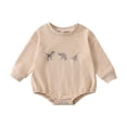 thumbnail image 1 of BULLPIANO Baby Girl Boy Crewneck Sweatshirt One Piece Romper Long Sleeve Dinosaur Print Bodysuit Christmas Outfit Fall Clothes, 1 of 7