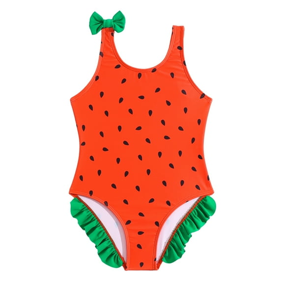 BULLPIANO Baby Girl One Piece Swimsuit Sleeveless Ruffled Swimwear Baby Girl Bathing Suits Summer Beach Swim Suit