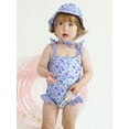 thumbnail image 1 of BULLPIANO Baby Girl Swimsuit Infant Bathing Suit Summer Ruffle One Piece Sleeveless Bikini Swimwear Beachwear Cute Girls Swimsuits, 1 of 8