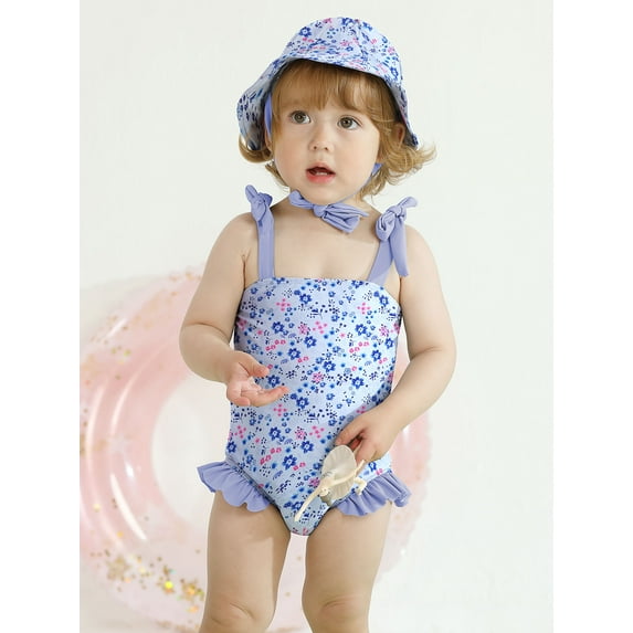 BULLPIANO Baby Girl Swimsuit Infant Bathing Suit Summer Ruffle One Piece Sleeveless Bikini Swimwear Beachwear Cute Girls Swimsuits