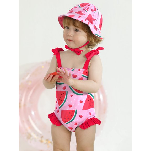 BULLPIANO Baby Girl Swimsuit Infant Bathing Suit Summer Ruffle One Piece Sleeveless Bikini Swimwear Beachwear Cute Girls Swimsuits