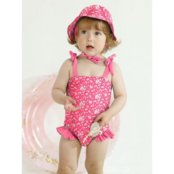 BULLPIANO Baby Girl Swimsuit Infant Bathing Suit Summer Ruffle One Piece Sleeveless Bikini Swimwear Beachwear Cute Girls Swimsuits