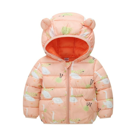 BULLPIANO Baby Girls Down Coats Lightweight Outwear Winter Hooded Jackets Long Sleeve Outwear Outfits Baby Winter Clothing