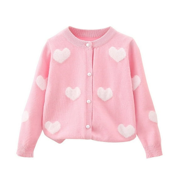 BULLPIANO Baby Girls Sweater Long Sleeve Cardigan for Girls Infant Toddler Sweaters Autumn Winter Kids Clothes 2-7 Years