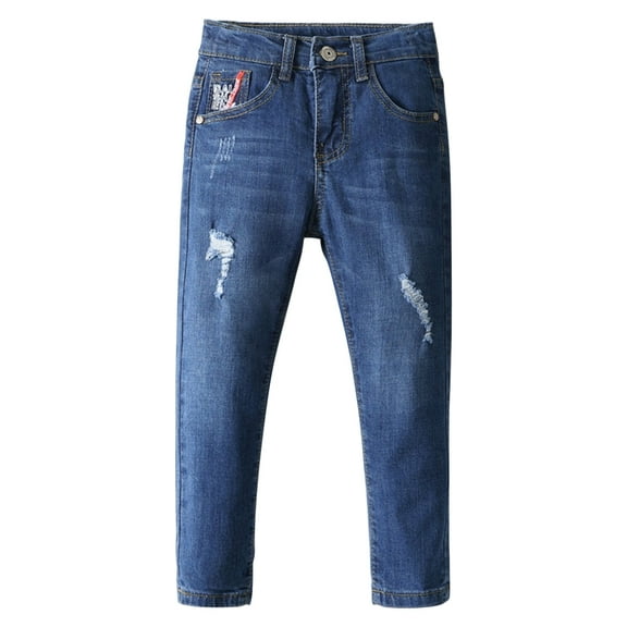 BULLPIANO Boy's Slim Fit Skinny Jeans Zipper Denim Jeans Pants