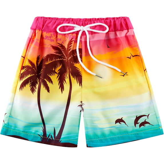 BULLPIANO Boys Swim Trunks Boxer Brief Compression Liner Swim Shorts Quick Dry Bathing Suit Summer Beach Shorts