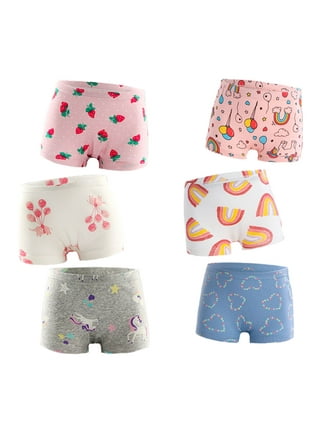 4 Pack Bow Girl Boxer Briefs Cute Strawberry Print Girls Panties Cotton  Baby Girls Panties