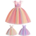 thumbnail image 1 of BULLPIANO Dress for Girls Unicorn Pageant Princess Party Birthday Long Maxi Gown Flower Girls Bridesmaid Formal Puffy Tulle Dresses 3-8Y, 1 of 10