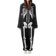 thumbnail image 1 of BULLPIANO Family Halloween Skeleton Pajamas Zipper Hooded Jumpsuit Matching Family Pjs Sleepwear, 1 of 4