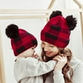 thumbnail image 1 of BULLPIANO Family Matching Christmas Hat Winter Knitted Beanie Cap For Adults & Baby Xmas Parent-Child Pom Santa Hats, 1 of 7