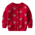 thumbnail image 1 of BULLPIANO Girls Cardigan Cotton Knit Kids Cute Cardigan Long Sleeve Crew Neck Button Sweaters for Girl, 1 of 8