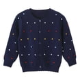 thumbnail image 1 of BULLPIANO Girls Cardigan Cotton Knit Kids Cute Cardigan Long Sleeve Crew Neck Button Sweaters for Girl, 1 of 7