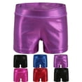 thumbnail image 1 of BULLPIANO Girls Gymnastic Shorts Kids Glitter Ballet Dance Shorts Athletic Sparkle Fitness Yoga Pants for 3-12Y, 1 of 4