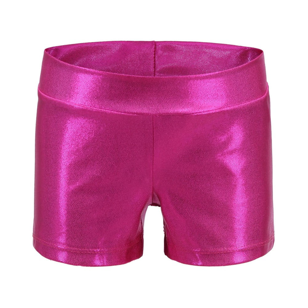 Bullpiano Girls Gymnastic Shorts Kids Glitter Ballet Dance Shorts