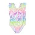 thumbnail image 1 of BULLPIANO Girls One Piece Swimsuit Kids Ruffle Bathing Suit Swimwear Beachwear 5-14 Years, 1 of 8