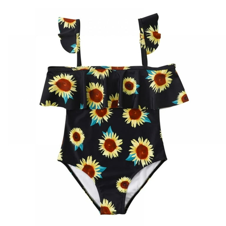 BULLPIANO Girls One-Piece Swimwear One Shoulder Bathing Suit for Kids  Sunsuit Swimwear Swimsuits Quick Dry Beach Beachwear, Size 7-8 Years 
