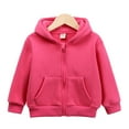 thumbnail image 1 of BULLPIANO Girls Zip Up Hoodies Kids Solid Color Jackets Long Sleeve Jacket Lightweight Sweatshirt with Pockets 2-10 Years, 1 of 6