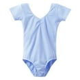 thumbnail image 1 of BULLPIANO Gymnastics Leotards for Girls Ballet Dance Toddler Leotard Short Sleeve Bodysuit Basic Leotard for Dance Ballet, 1 of 4