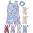 thumbnail image 1 of BULLPIANO Gymnastics Leotards for Girls Sparkly One-Piece Kids Unitard Biketards with Shorts 3-10 Years, 1 of 10